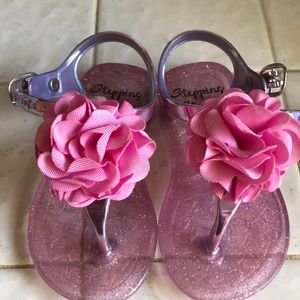 Little girl pink sandals